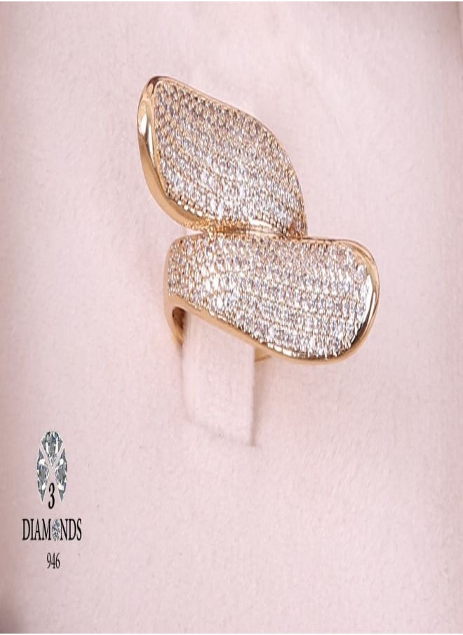 3Diamonds - Ring For Women 18K Gold Plated - Image 1