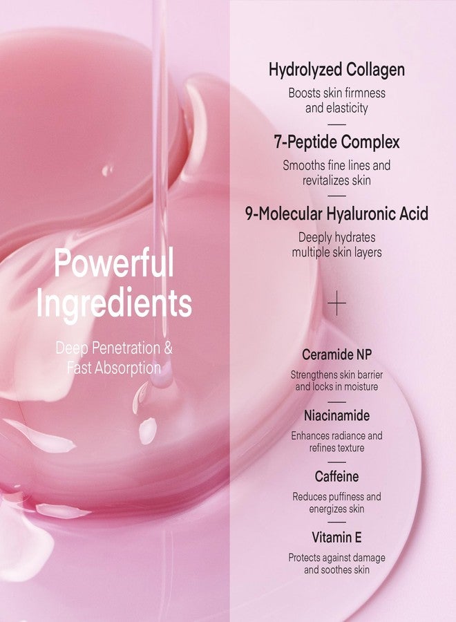 تيريز آند أونر لصقات الكولاجين والببتيد للعين: قناع هيدروجيل للعيون المنتفخة والهالات السوداء والتجاعيد وانتفاخات تحت العين والخطوط الدقيقة وخطوط الابتسامة - عناية كورية بالبشرة، علاج ترطيب عميق وشد للعين، 30 زوجًا - Image 3