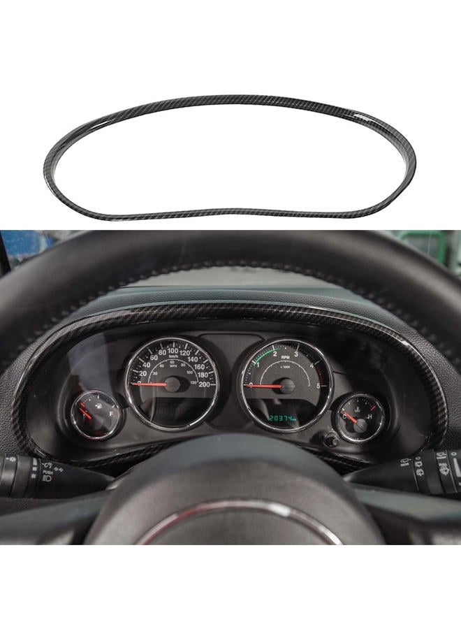 Jimen Compatible with 2011-2018 Jeep Wrangler JK & Unlimited Instrument Panel Trim Cover Dashboard Accessories (Carbon Fiber) - Image 1