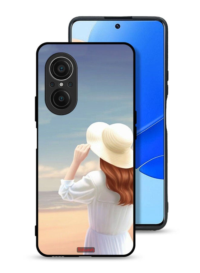 Tolwak Huawei nova 9 SE 5G Protective Case Cover Hat Girl Standing  - Image 1