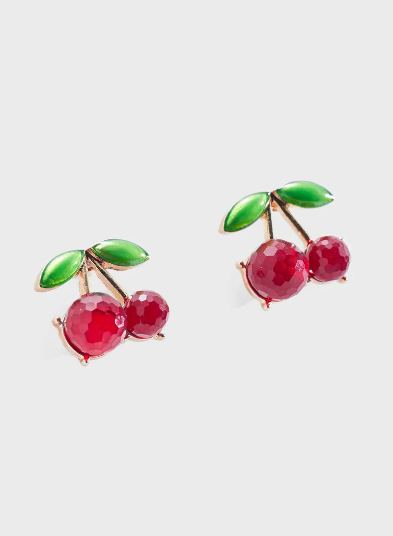 FOREVER 21 Imitation Gem Cherry Earrings