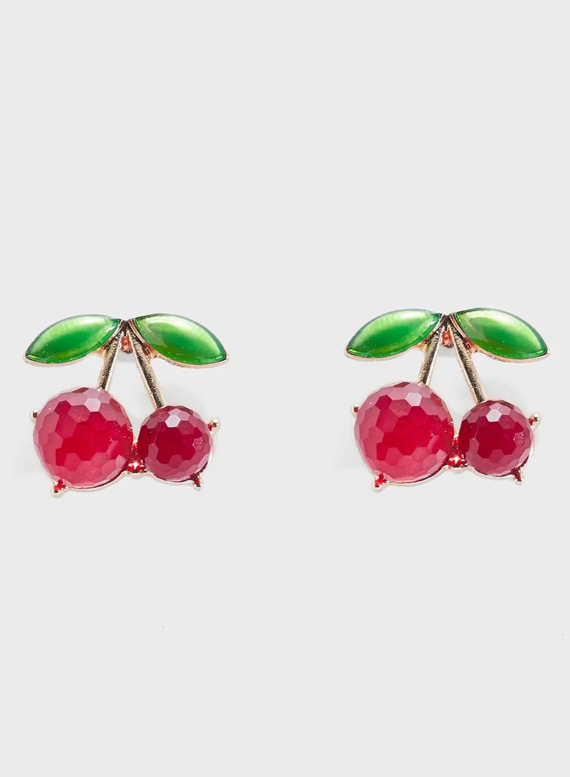 FOREVER 21 Imitation Gem Cherry Earrings