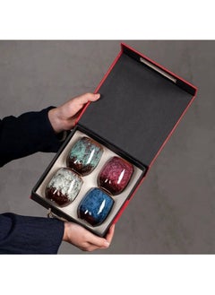 OLUDENIZ Gift Set Cups  Elevate Your Sip with Elegant and Versatile Coffee and Tea Cup Sets in Four Stunning Colors  - Image 1