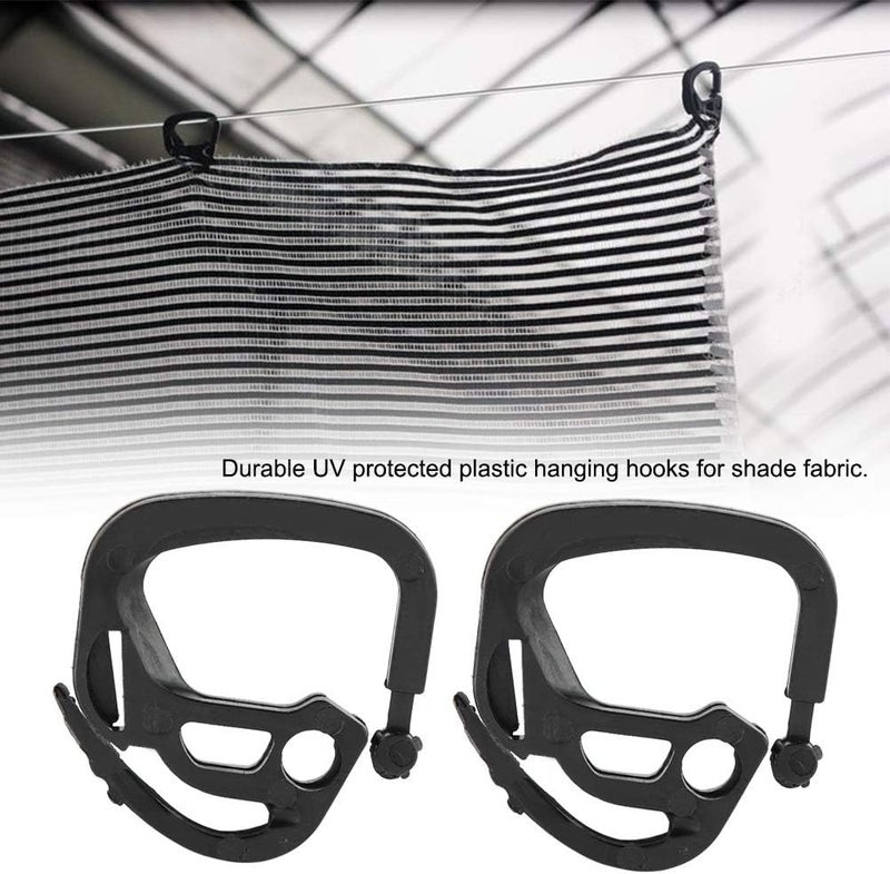 ويوبلز مستلزمات البيوت الزجاجية، 100 قطعة من خطافات شبكة التظليل البلاستيكية المعلقة لأقمشة التظليل ومستلزمات البيوت الزجاجية - Image 3