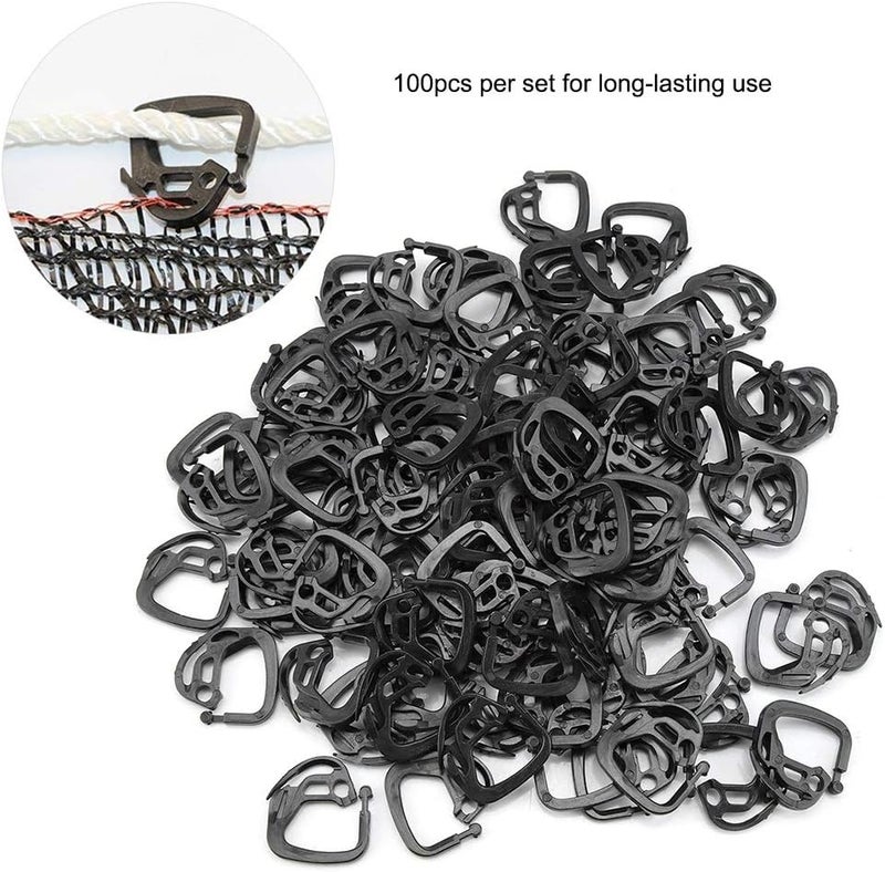 ويوبلز مستلزمات البيوت الزجاجية، 100 قطعة من خطافات شبكة التظليل البلاستيكية المعلقة لأقمشة التظليل ومستلزمات البيوت الزجاجية - Image 4