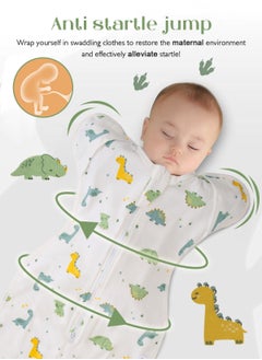 URbazaar Baby Sleep Swaddle Arms up Swaddle 0-6 Months, Baby Transitional Swaddle Sack, Arms In/ Out 100% Cotton 0.8 Tog Transition Swaddle Sleep Sack for Boy Girl  - Image 3