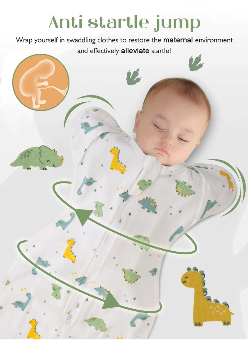 URbazaar Baby Sleep Swaddle Arms up Swaddle 0-6 Months, Baby Transitional Swaddle Sack, Arms In/ Out 100% Cotton 0.8 Tog Transition Swaddle Sleep Sack for Boy Girl  - Image 3