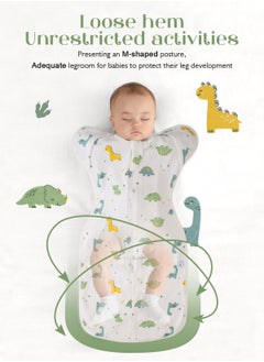 URbazaar Baby Sleep Swaddle Arms up Swaddle 0-6 Months, Baby Transitional Swaddle Sack, Arms In/ Out 100% Cotton 0.8 Tog Transition Swaddle Sleep Sack for Boy Girl  - Image 4