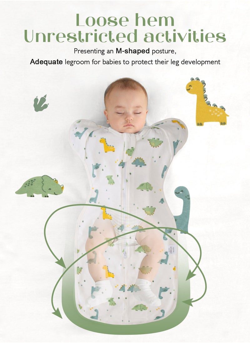 URbazaar Baby Sleep Swaddle Arms up Swaddle 0-6 Months, Baby Transitional Swaddle Sack, Arms In/ Out 100% Cotton 0.8 Tog Transition Swaddle Sleep Sack for Boy Girl  - Image 4
