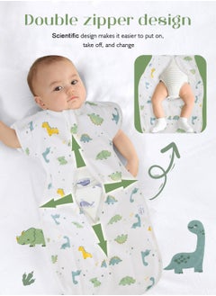 URbazaar Baby Sleep Swaddle Arms up Swaddle 0-6 Months, Baby Transitional Swaddle Sack, Arms In/ Out 100% Cotton 0.8 Tog Transition Swaddle Sleep Sack for Boy Girl  - Image 5