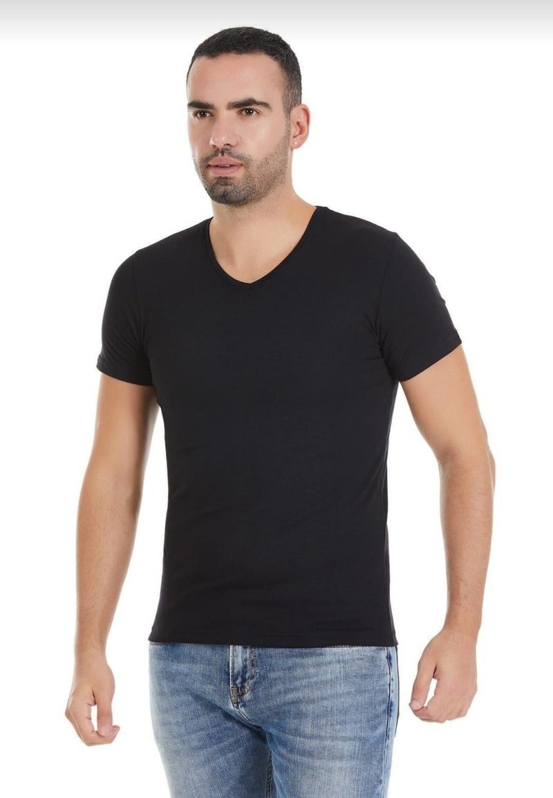 Yıldız Yildiz 151 Men's Modal V Neck Short Sleeve Undershirt 12 Pieces  - Image 1