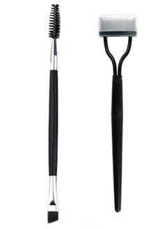 SYOSI Eyelash Comb, Eyelashes Separator Curler, and Duo Eyebrow Brush and Spoolie Brush, False Eyelashes Applicator Tool Suitable for Women and Adult to Dress Up More Beautiful (2 Pcs)  - Image 1