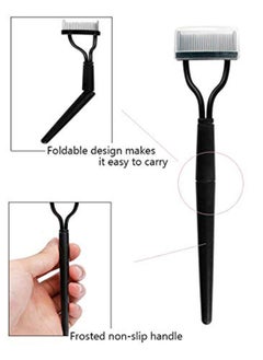 SYOSI Eyelash Comb, Eyelashes Separator Curler, and Duo Eyebrow Brush and Spoolie Brush, False Eyelashes Applicator Tool Suitable for Women and Adult to Dress Up More Beautiful (2 Pcs)  - Image 3