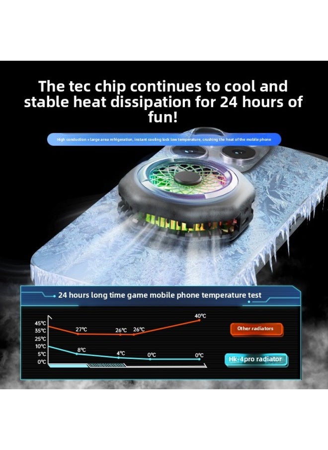 Generic - 2025 HK4pro Mobile Phone Radiator Magnetic Semiconductor High-power Icing Heat Dissipation Artifact Back Clip-Color:Hk-4 (ordinary Non-freezing Model) - Image 1