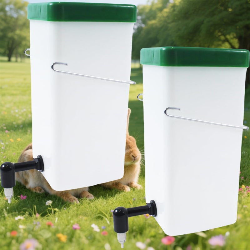 YGbridge 2Pack Rabbit Water Bottle for Cage 32oz Small Animal Water Dispenser Water Bottle for Small PetBunnyFerretHamsterGuinea PigRabbitChinchillaMouseRatGerbil Clear 2 Pack 32 Ounce - Image 2