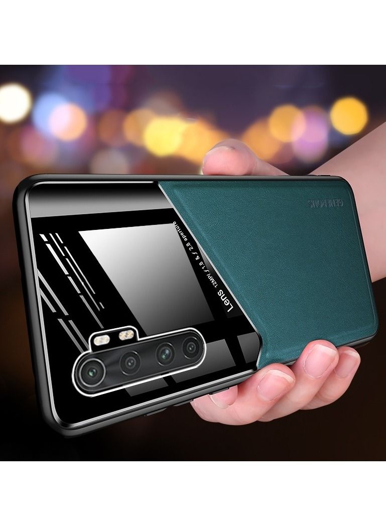 Case Leather Texture Car Magnetic Phone Cover For Xiaomi Mi Note 10 Lite _Black