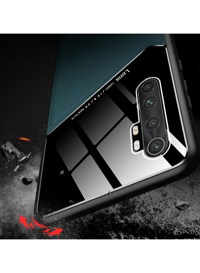 Case Leather Texture Car Magnetic Phone Cover For Xiaomi Mi Note 10 Lite _Black