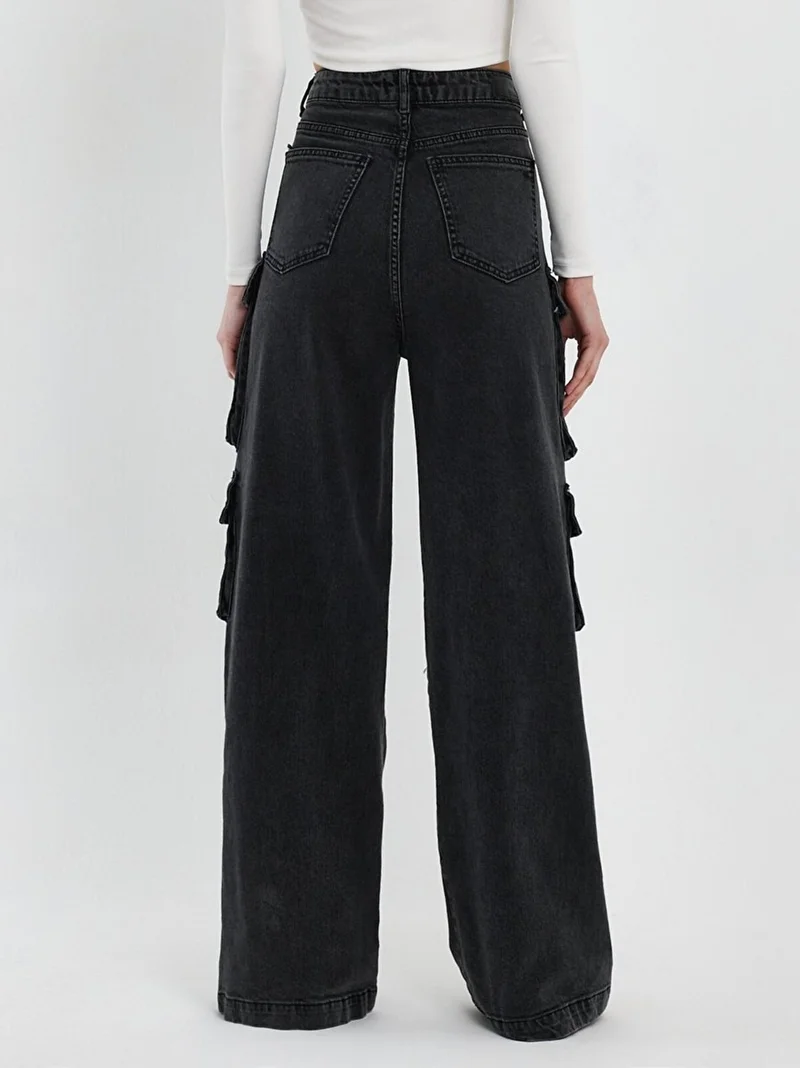 ال تي بي Women's Marien High Waist Wide Leg Cargo Jeans