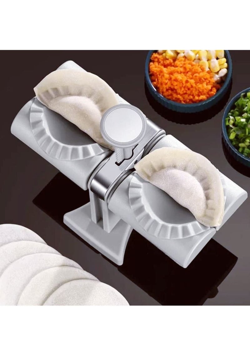 ELTRAZONE آلة صنع الزلابية الأوتوماتيكية، أداة ضغط الزلابية المنزلية، أداة لف الزلابية الأوتوماتيكية ذات الرأسين، قوالب صنع جلد الزلابية، أداة سهلة لصنع الزلابية، تغليف اثنين في وقت واحد - Image 4