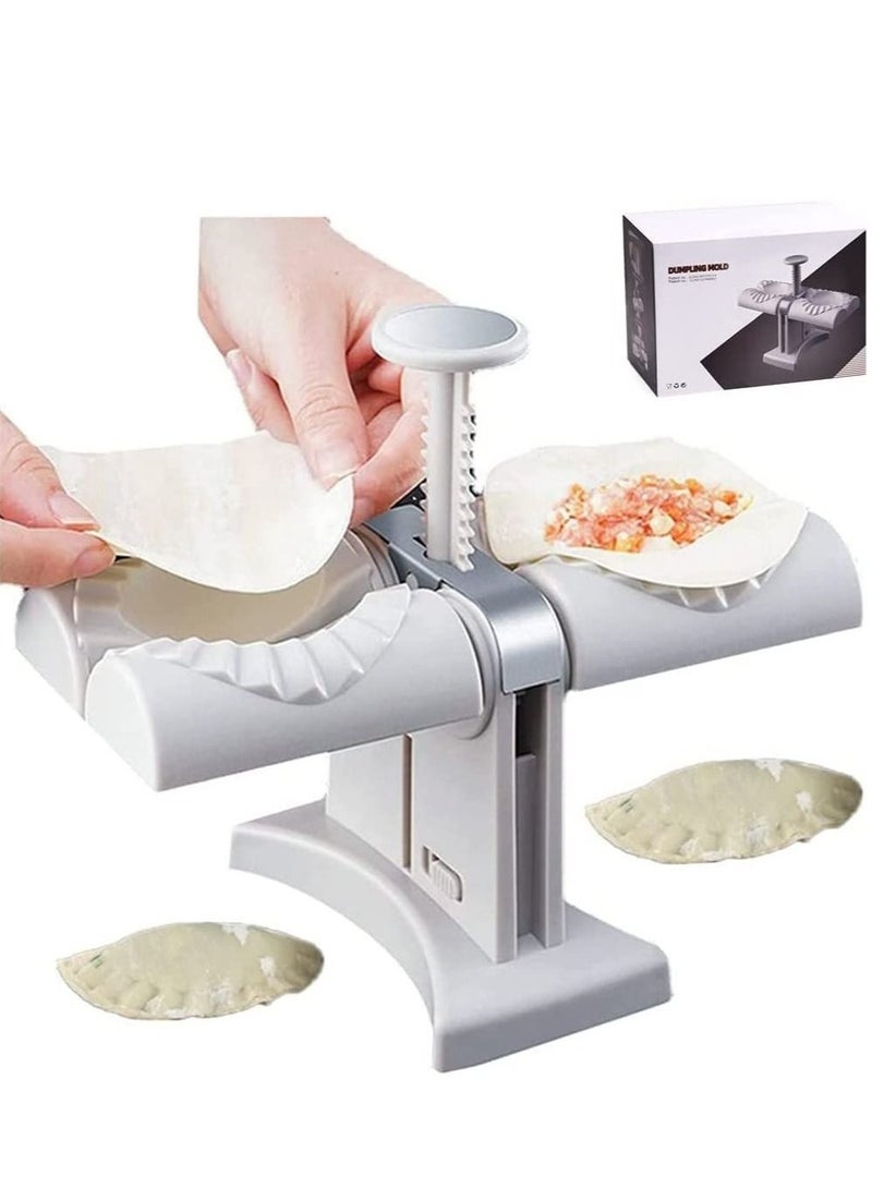 ELTRAZONE آلة صنع الزلابية الأوتوماتيكية، أداة ضغط الزلابية المنزلية، أداة لف الزلابية الأوتوماتيكية ذات الرأسين، قوالب صنع جلد الزلابية، أداة سهلة لصنع الزلابية، تغليف اثنين في وقت واحد - Image 1