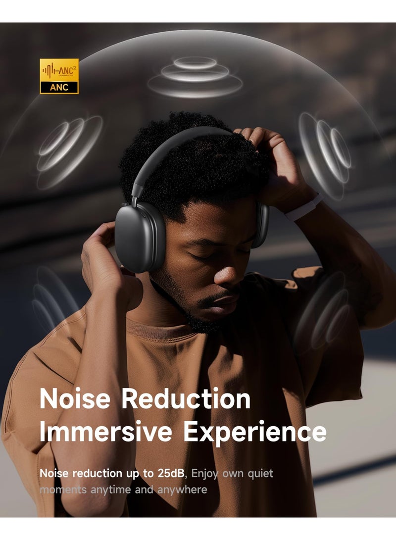 Picun F5 Wireless Gaming Headset Bluetooth Headphones Active Noise Cancelling with Built-in Mic Deep Over Ear Headset - Image 4