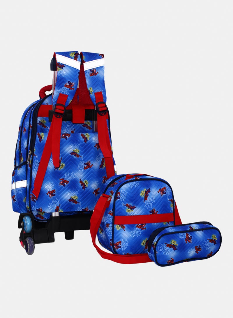 Migo Spider-Man School Set Trolley Bag 16 Inches – Blue - Image 2
