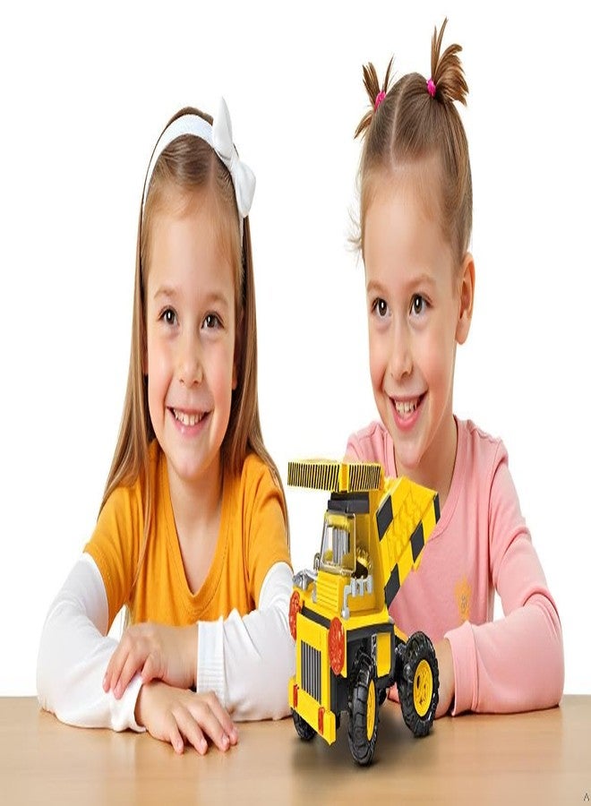 Galaxy Hi-Tech 3 in 1 Architect Brick Toys 220+ Pieces Building Block - City Construction Vehicle Blocks and Bricks - Truck,Crane,Bulldozer Educational Engineering Construction Learning Toy for Kids - Image 3