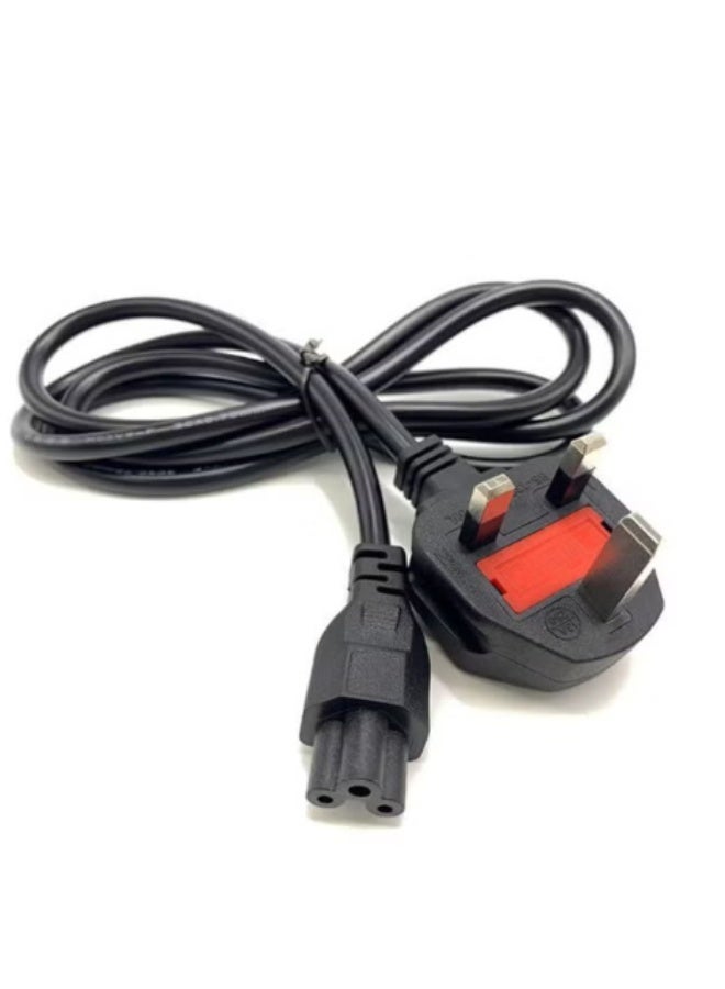 Haing 1.8m Laptop Power Cable with 3 Pins (C5 Clover Shape) - AC Adapter Cable for Laptops - Image 1