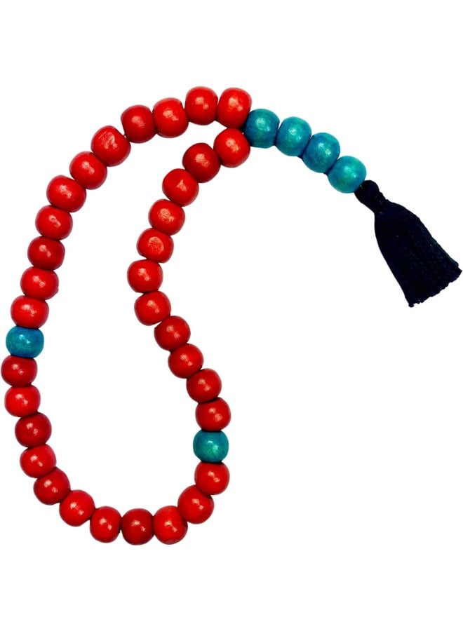 إن تعليم الأطفال قيمة الصلاة جزء لا يتجزأ من الحياة الروحية الإسلامية. مسبحة الصلاة أو التسبيح هي أداة لغرس عادة الذكر التي تنطوي على النطق المتكرر لجمل قصيرة أو كلمات في مدح الله وتمجيده. هذه التسبيح الخشبية ذات الألوان الزاهية المطلية بالورنيش ستساعد الأطفال على التطلع إلى وقت الصلاة. سيكون من المؤكد أيضًا إشراك طفلك في بدء رحلة الصلاة الخاصة به. اختيار ممتاز لتقديمه كهدية لشهر رمضان أو العيد أو ختم القرآن للأطفال.https://www.instagram.com/my_sujud/ - Image 1