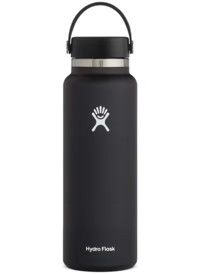 Hydro Flask Flask Wide Mouth Bottle With Flex Cap 1180 Ml - Black  - Image 1