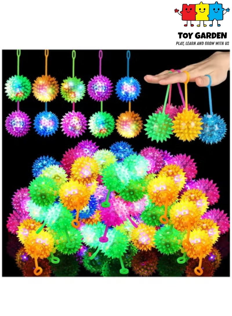 TOY GARDEN 12 PCS LED Light Up Bouncy Balls – Flashing Rubber Toy for Kids, Party Favors, Goodie Bag Fillers, Classroom Prizes & Birthday Gifts - Image 1