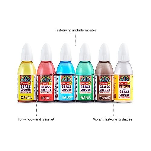 Camel Solvent Based Glass Color - 20ml Each, 5 Shades - Image 4
