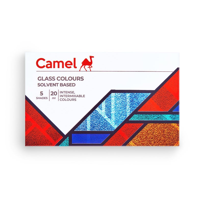 Camel Solvent Based Glass Color - 20ml Each, 5 Shades - Image 5