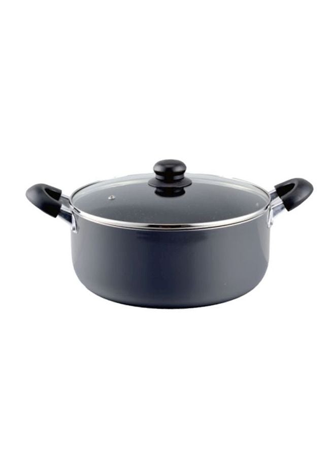 DELCASA Aluminum Casserole With Lid Black 30cm - Image 1