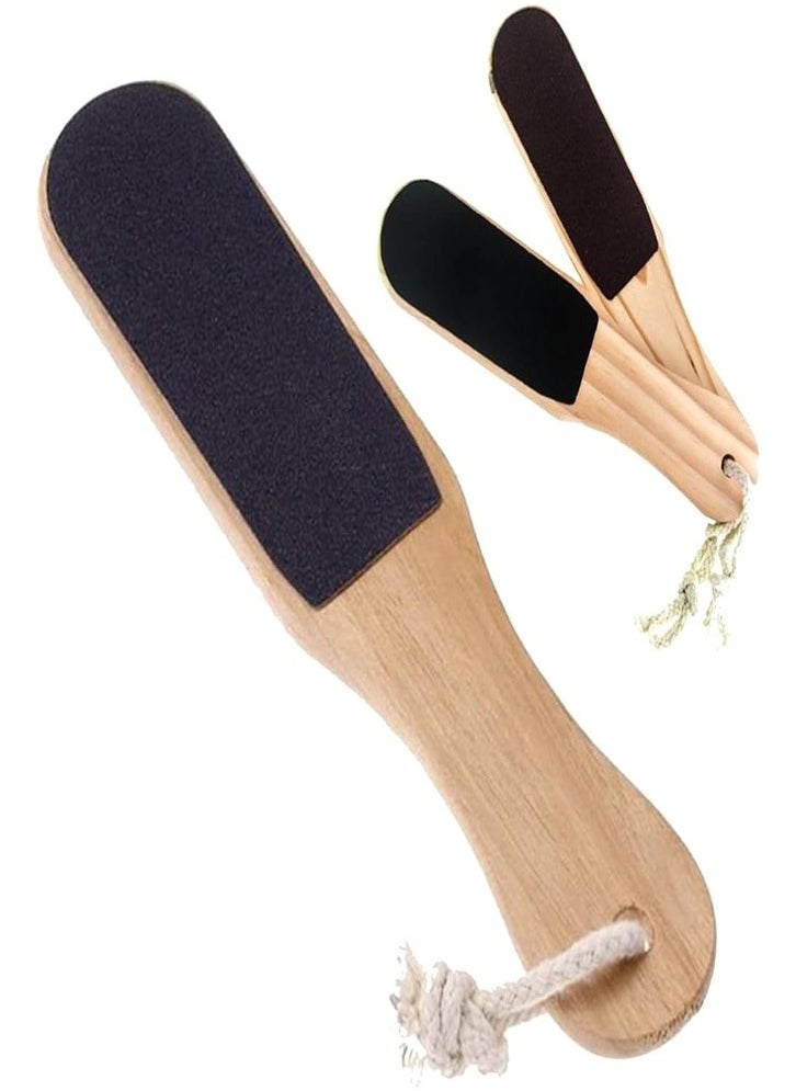 Generic - Double Sided Foot File - Wooden Handle Pedicure Tool - Image 1