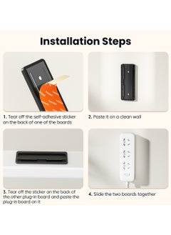 toocki Self Adhesive Power Strip Fixator Wall Mount No Damage Wall-Mounted Fixator Holders Mount Reusable Punch Free Socket Cable Fixer Rack Simplest Holder  - Image 2