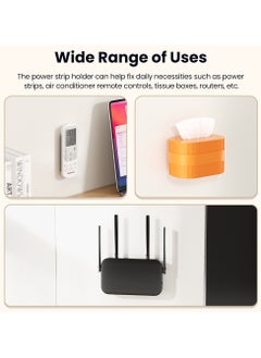 toocki Self Adhesive Power Strip Fixator Wall Mount No Damage Wall-Mounted Fixator Holders Mount Reusable Punch Free Socket Cable Fixer Rack Simplest Holder  - Image 3