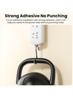toocki Self Adhesive Power Strip Fixator Wall Mount No Damage Wall-Mounted Fixator Holders Mount Reusable Punch Free Socket Cable Fixer Rack Simplest Holder  - Image 5