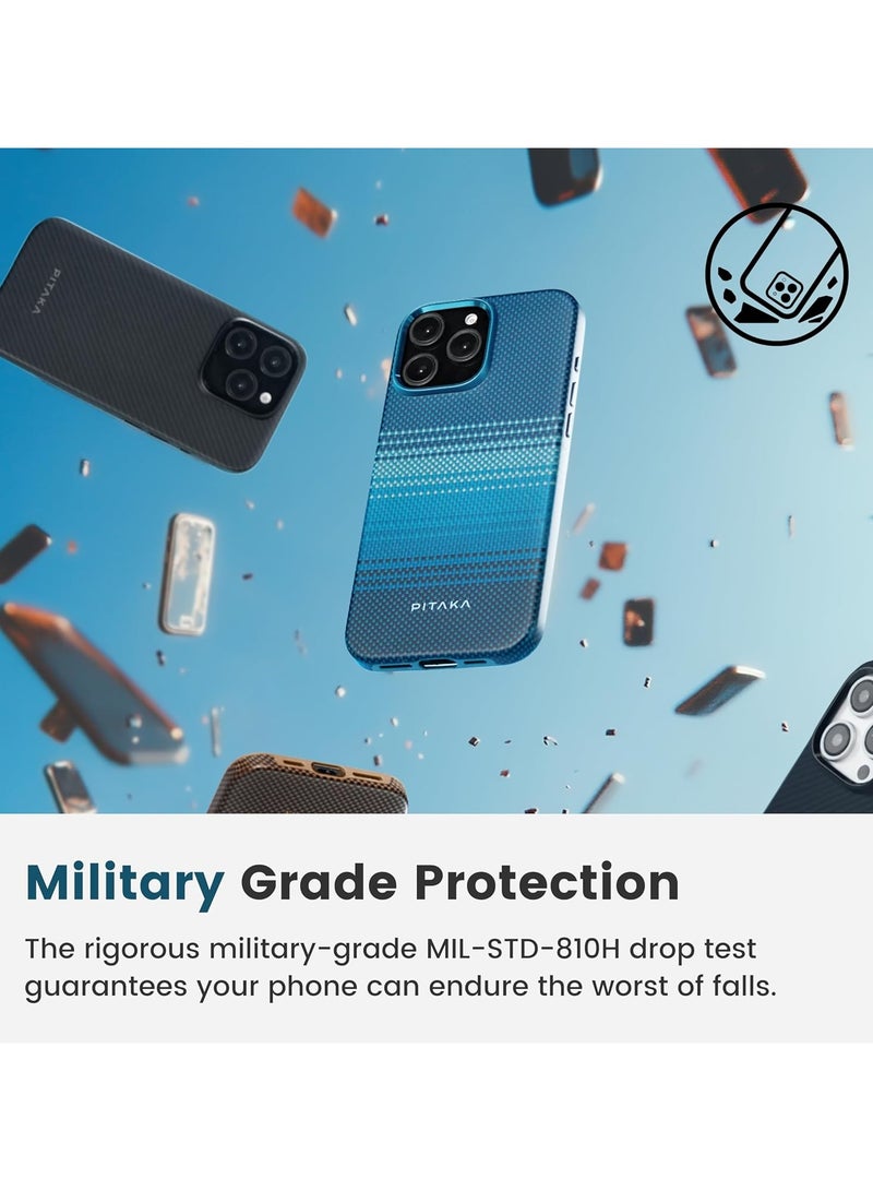 PITAKA pitaka for iPhone 16 Pro Case Compatible with MagSafe, Shockproof Case iPhone 16 Pro, 1500D Aramid Fiber and TPU Combined Grade Protective Case-Moonrise  - Image 3