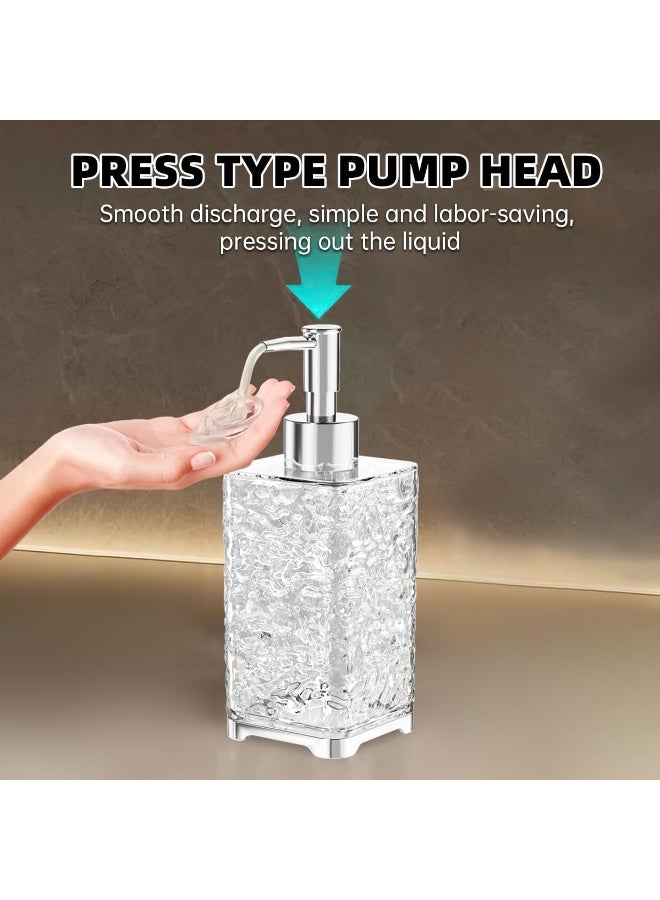 1pc Luxury Refillable Soap Dispenser Bottle – Modern Square Design, Transparent Frosted Look, Pump Dispenser for Shampoo, Shower Gel, Hand Soap & Lotion, Durable & Phthalate-Free, Perfect for Bathroom, Kitchen & Hotel Use - Image 3