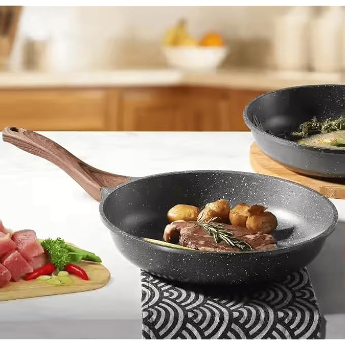 rayihni Frying Pan And Skillet Pan  96 Inches Perfect For Delicious Effortless And Versatile Cooking - Image 2
