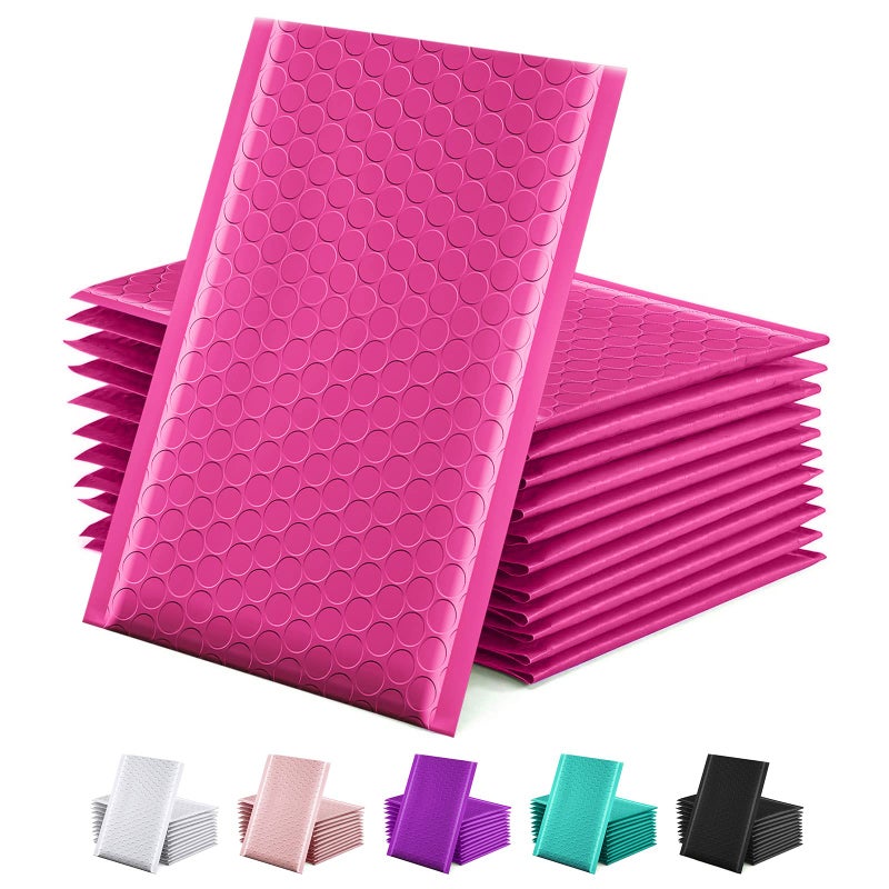 GSSUSA 100 Pack Bubble Mailer 6x10 Inches Padded Mailers Usable Size 6X9 Bubble Envelopes Small Envelope Bags Shipping Bag Bulk Pack Self Seal Package Packing Business Supplies Pink