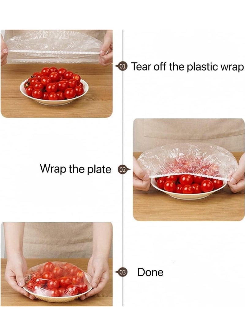 Generic Fresh Keeping Bags Food Cover 100PCS, Reusable Bowl Covers Stretch Lids for Containers, Elastic Storage Meal Prep Dish Plate Plastic Family Outdoor Picnic Transparent  - Image 5