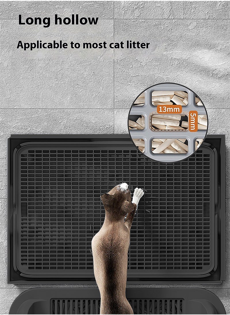 Kidle Creative Stainless Steel Pet Cat Litter Box Large Capacity Metal Cat Litter Tray With High Wall 50*35*15cm  - Image 2