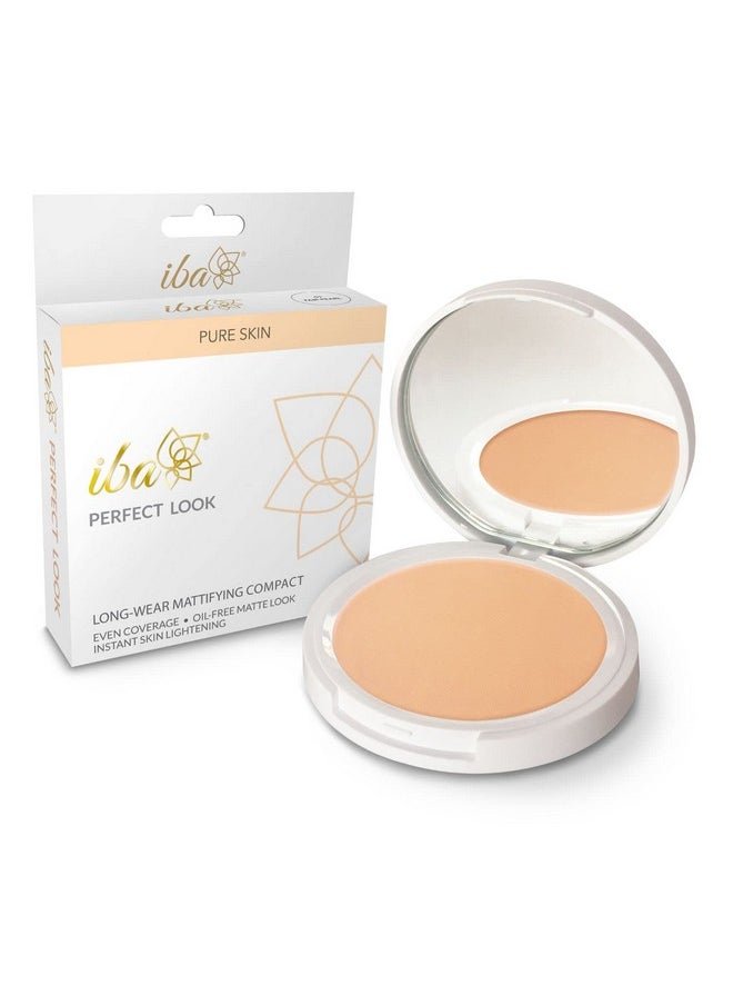 Iba Pure Skin Perfect Look Long Wear Mattifying Compact - Fair Pearl, 9G | Even Coverage | Oil Free | Matte Finish | Spf 15 | Face Makeup | 100% Natural | Halal Certified & Vegan Makeup  - Image 1