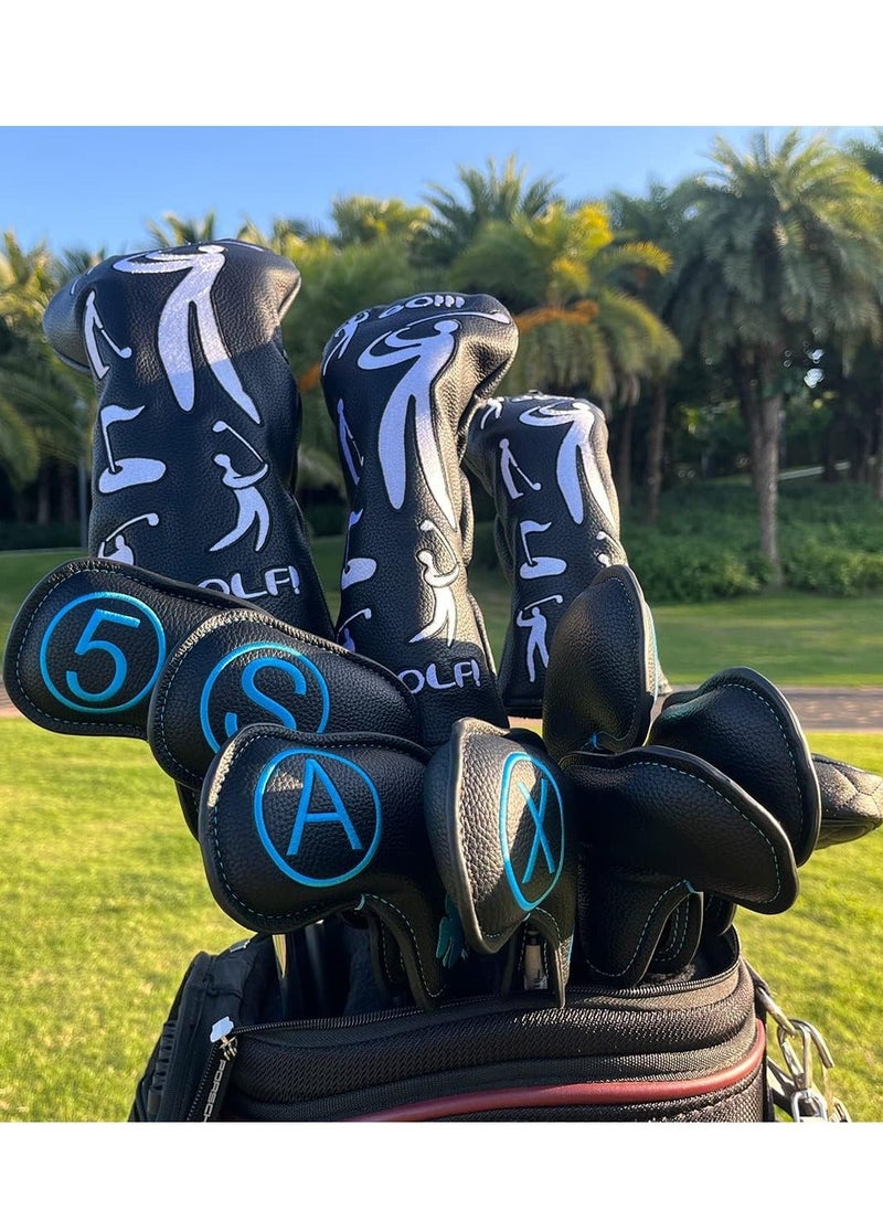Y&D - Golf Iron Club Head Covers, Leather Covers for Taylormade, Mizuno, Callaway, Etc. - Image 1