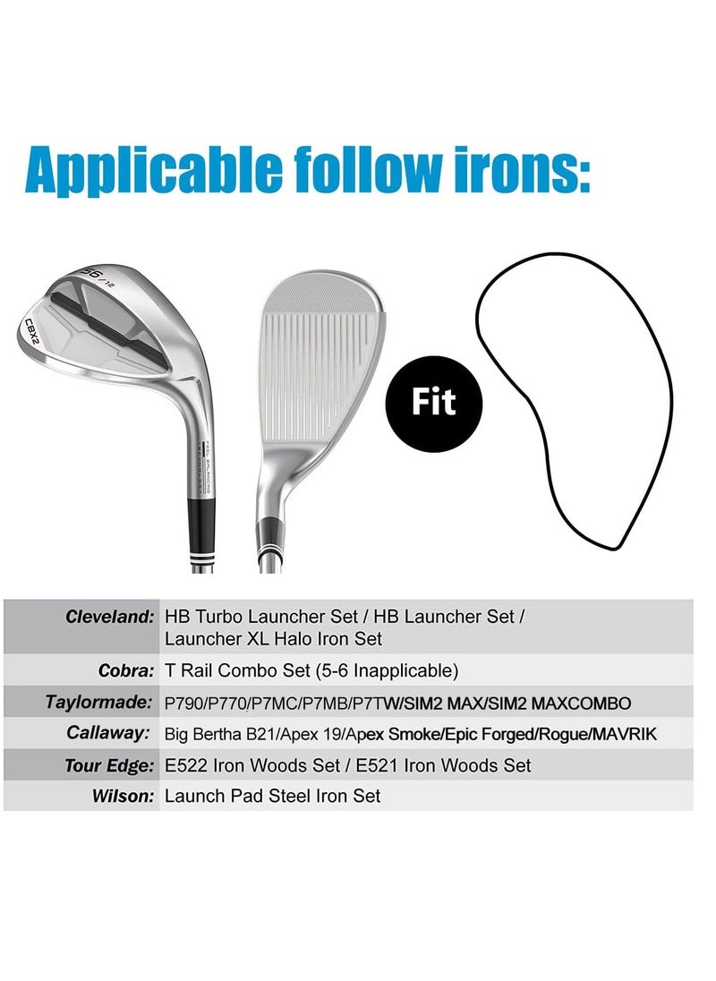 Y&D - Golf Iron Club Head Covers, Leather Covers for Taylormade, Mizuno, Callaway, Etc. - Image 1