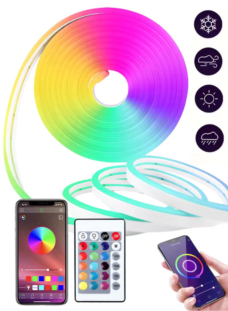 Shopit LED Smart Neon Strip RGB Magic Light,IP67 Waterproof 5M Bluetooth and App Control  - Image 1