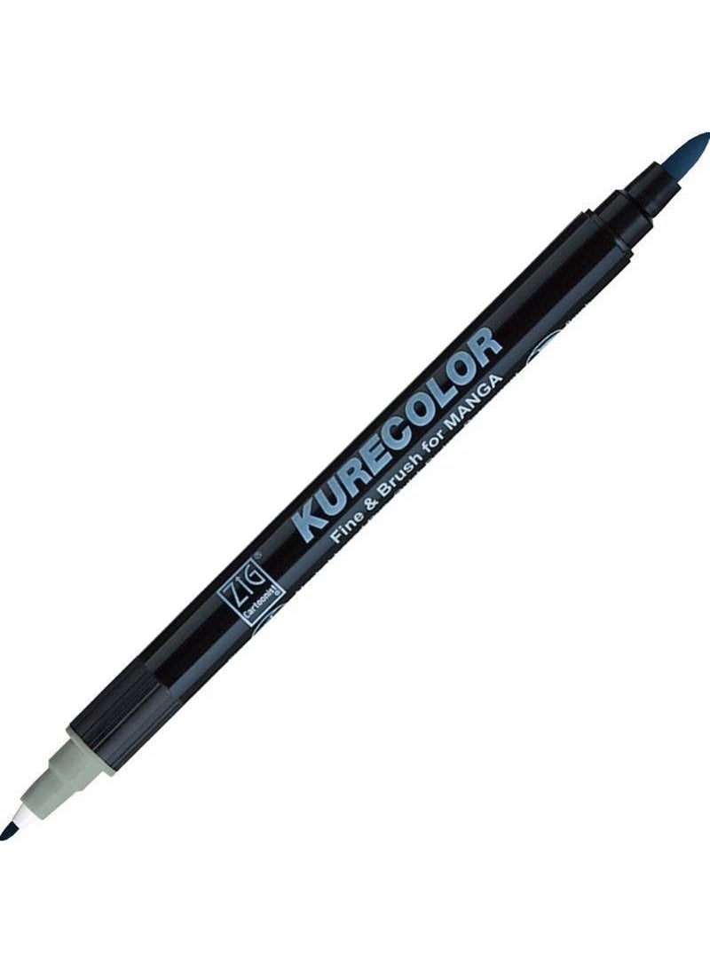 Zig Kurecolor Fine&brush For Manga Double Sided Pencil N:844 Green Gray 3  - Image 1