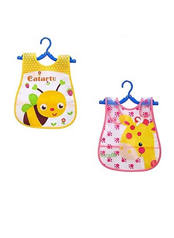 BabyGo Plastic Waterproof Baby Apron With Bib (Pack Of 2) Random Color  - Image 2